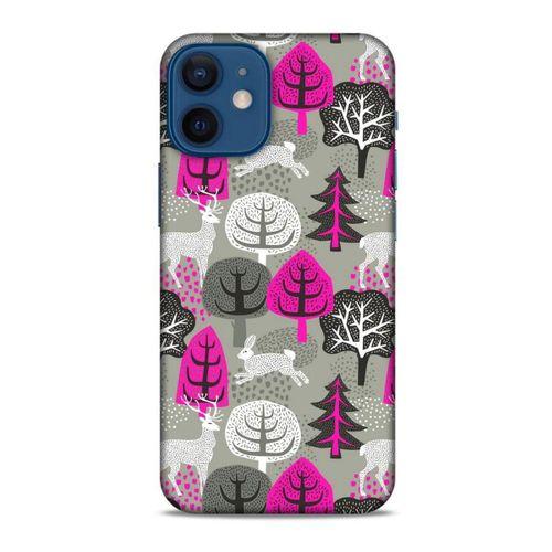 Apple iPhone 12 Mini Kılıf Snowix (31) TPU Kılıf Fuşya Gri