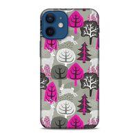 Apple iPhone 12 Mini Kılıf Snowix (31) TPU Kılıf Fuşya Gri