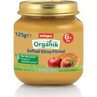 Milupa Milupa Organik Şeftali Elma Püreli Kavanoz Maması 125gr