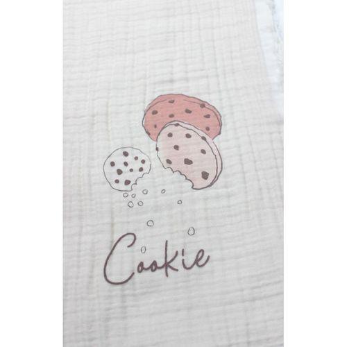 Bistyle Bistyle Müslin Battaniye 100x200 Cookies Make Happy 70158 Ekru