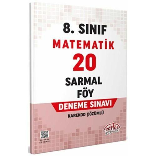 8. Sınıf Matematik 20 Sarmal Föy Deneme Editör Yayınları