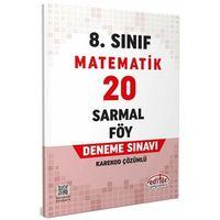 8. Sınıf Matematik 20 Sarmal Föy Deneme Editör Yayınları