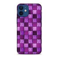 Apple iPhone 12 Mini Kılıf Patchwork (5) Koruma Kabı Fuşya