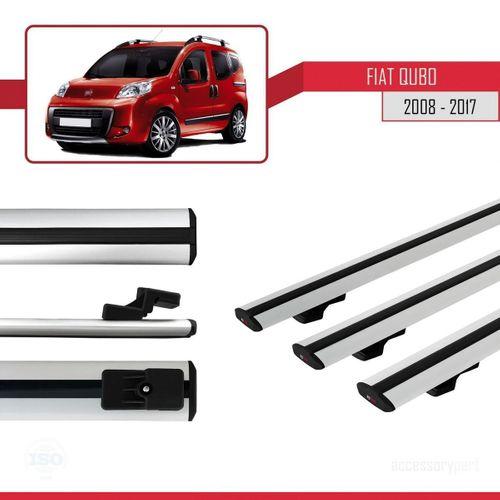 Fiat Qubo 2008-2017 Arası ile uyumlu Basic Model Ara Atkı Tavan Barı GRİ 3 ADET