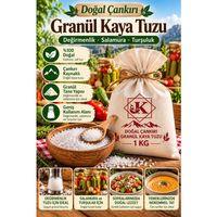 Doğal Çankırı Granül Kaya Tuzu 1 KG İri Taneli Değirmenlik Salamura Turşuluk