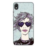 Lopard LG K20 2019 Uyumlu Kılıf Sürreal Yüzler ♀ (25) Antişok Kapak Baskılı