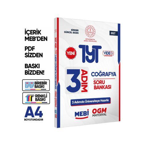 2027 TYT MEBİ-OGM 3 ADIM Coğrafya Soru Bankası RENKLİ A4 Boyut Video Çözümlü BASKI ÜCRETİ