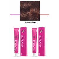 2 li Set Premium 7.43 Dore Bakır - Kalıcı Krem Saç Boyası 2 X 50 g Tüp