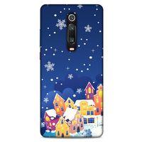 Xiaomi Redmi K20 Kılıf Snowix (27) Tasarımlı Kılıf Turuncu Lacivert