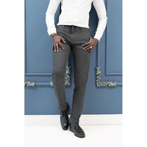 Slimfit Beli İplikli Pamuklu Gabardin Kışlık Jogger Pantolon