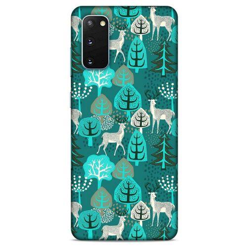 Samsung Galaxy S20 Kılıf Snowix (32) Soft Silikon Kılıf Turkuaz Beyaz