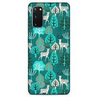 Samsung Galaxy S20 Kılıf Snowix (32) Soft Silikon Kılıf Turkuaz Beyaz