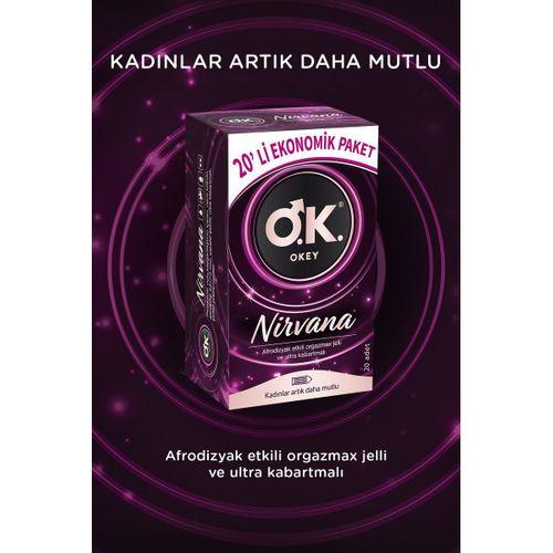 Okey Nirvana 40'lı Prezervatif + Okey Ginseng Masaj Jeli Su Bazlı 200 ml
