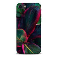 Lopard Apple Iphone 8 Uyumlu Kılıf Bahar (25) Antişok Kapak Fuşya Yeşil