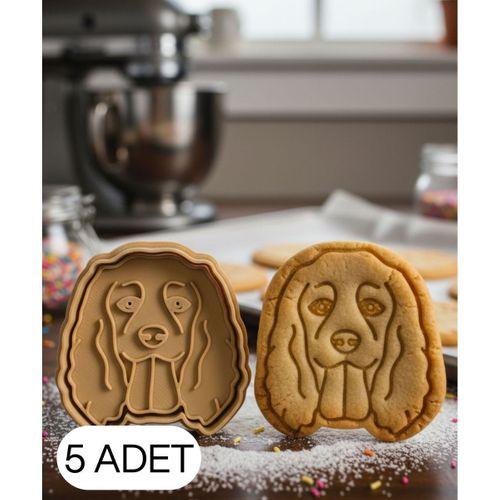 5Li Cocker Spaniel Şekillendirici Kalıp Kurabiye Hamur Kesici Oyun ve Şeker Hamuru Seti