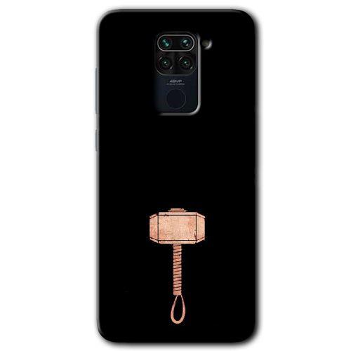 Xiaomi Redmi Note 9 Kılıf HD Desen Baskılı Arka Kapak + Temperli Cam - Thor Çekiç