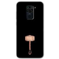 Xiaomi Redmi Note 9 Kılıf HD Desen Baskılı Arka Kapak + Temperli Cam - Thor Çekiç