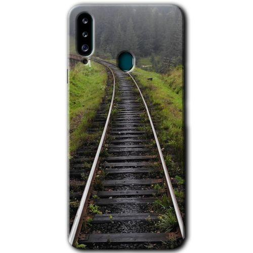 Potkal Hediye Fabrikası Samsung Galaxy A20s Kılıf HD Desen Baskılı Arka Kapak - Tren Yolu
