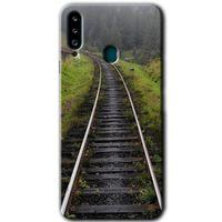 Potkal Hediye Fabrikası Samsung Galaxy A20s Kılıf HD Desen Baskılı Arka Kapak - Tren Yolu