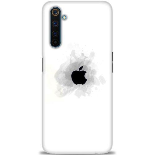 Realme 6 Pro Kılıf HD Baskılı Kılıf - Siyah Elma + Tam Ekran Koruyucu