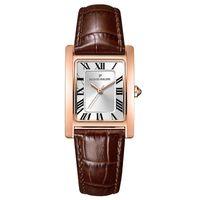 Jacques Philippe JPQLS653123 Swiss Made Quartz Deri Kahverengi Safir Cam 25 mm Kadın Kol Saati