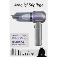 Kablosuz Taşınabilir Araç İçi El Süpürgesi 17000pa Güçlü Vakum 4’ü 1 Arada Çok Amaçlı Temizlik