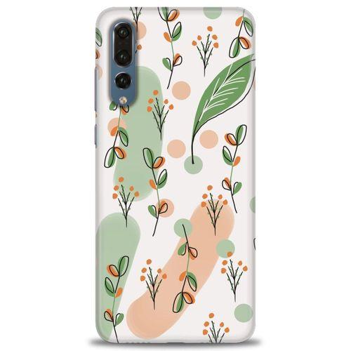Huawei P20 Pro Kılıf HD Baskılı Kılıf - Flower Pattern + Tam Ekran Koruyucu