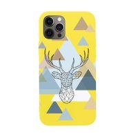 iPhone 12 Pro Max Polygon Deer Premium Silikonlu Telefon Kılıfı