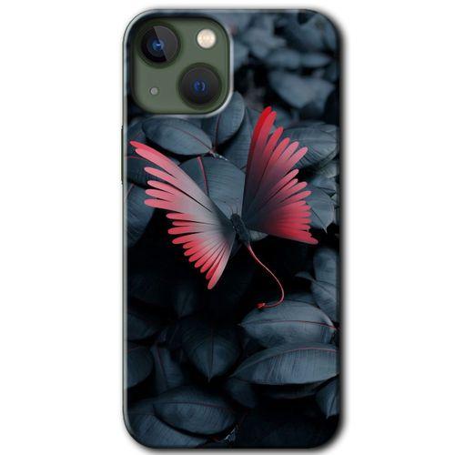 iPhone 13 HD Baskılı Kılıf + 9D Tam Ekran Koruyucu - Dark Butterfly