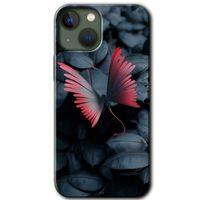 iPhone 13 HD Baskılı Kılıf + 9D Tam Ekran Koruyucu - Dark Butterfly