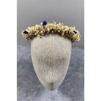 Krem Cipsolu Ve Pamuk Otlu Gelin Dış Çekim Tacı