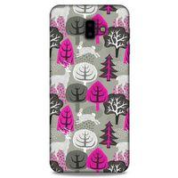 Samsung Galaxy J6 Plus Kılıf Snowix (31) TPU Kılıf Fuşya Gri