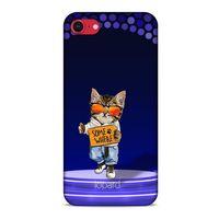 Apple iPhone SE 2020 Kılıf FunnyMaX (42) Rugged Armor Kılıf Kedili Mor