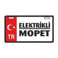 SEVGENT Kırmızı Elektrikli Mopet E-Bike Plakalık