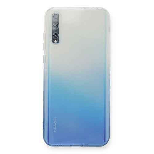 Newface Huawei Y8P Kılıf Lüx Çift Renkli Silikon - Mavi