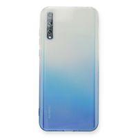 Newface Huawei Y8P Kılıf Lüx Çift Renkli Silikon - Mavi