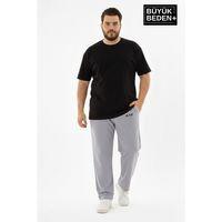 Erkek Büyük Beden Rahat Kesim Paça Reçme AR Baskılı İnce Eşofman Altı SPR26EA952-1