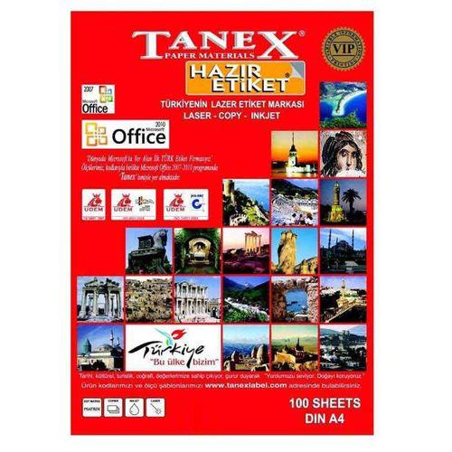 Tanex Lazer Etiket Tw-2160 60 Mm Beyaz 100Lü