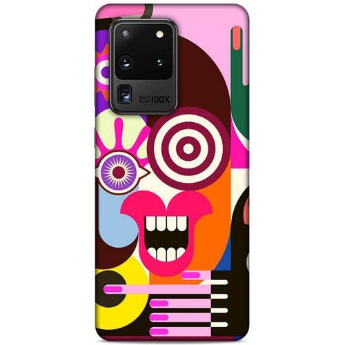 Lopard Samsung Galaxy S20 Ultra Uyumlu Kılıf Soyut Sanat (10) Desenli Full Koruma Kılıfı