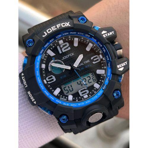 Joefox Digital Ve Analog 2 Yıl Garantili Kronmetre+Takvim+Alarm+Aydınlatma Erkek Kol Saati JOE.BK17