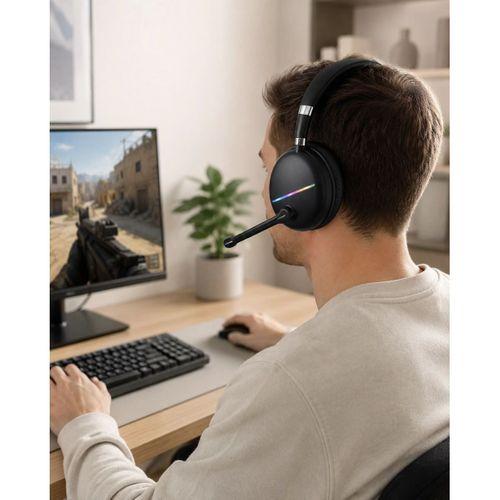 Bluetooth 5.0 Kablosuz Kulak Üstü Kulaklık Mikrofonlu Rgb Aydınlatmalı