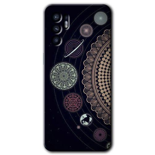 Oppo Reno 6 Kılıf HD Desen Baskılı Arka Kapak - Gezegen Döngüsü