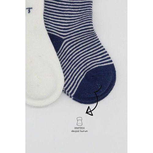 Bistyle Bistyle Big Heart Penye Soket Çorap 2'Li BS10117 Lacivert