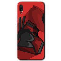 MRCİLETİSİM Huawei Y6 2019 Kılıf HD Desen Baskılı Arka Kapak + Temperli Cam - DeadPool