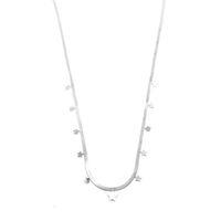 Yıldız Ezme Zincir Kolye - 45cm - Gümüş