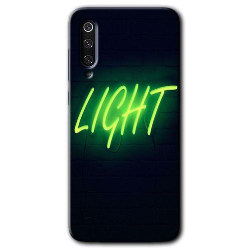 Xiaomi Mi 9 SE Kılıf HD Desen Baskılı Arka Kapak - Neon İnscription + Kırılmaz Cam