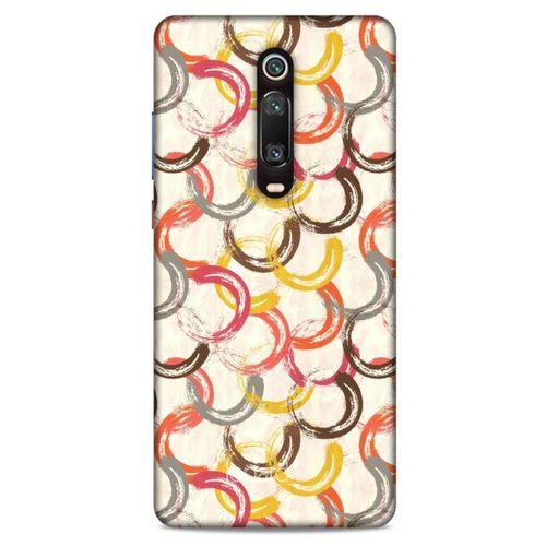 Xiaomi Mi 9T Pro Kılıf Pastel Renkler (33) Hybrid Kılıf Kahverengi Turuncu