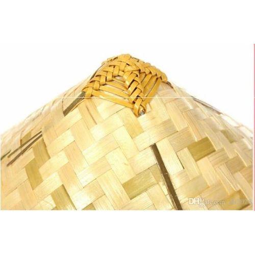 Naturel Renk Cambodia Kamboçyalı Vietnam Şapkası Pvc Hasır