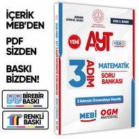 2026 AYT MEBİ-OGM 3 ADIM Matematik Soru Bankası RENKLİ A4 Boyut Video Çözümlü BASKI ÜCRETİ