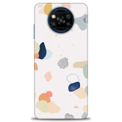 Xiaomi Poco X3 Pro Kılıf HD Baskılı Kılıf - Benekler ve Renkler + Tam Ekran Koruyucu